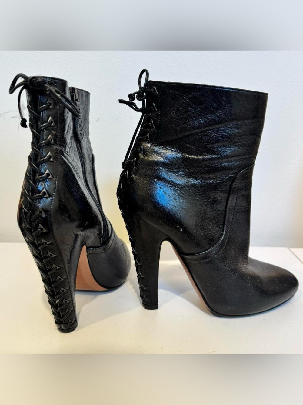 Alaia lace up ankle boots
